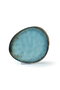 Hermia ST045123FRA7AJD13030AS8P00 Juego para Servir Tartas, Cerámica, Turquesa, 23 cm, 6 Piezas